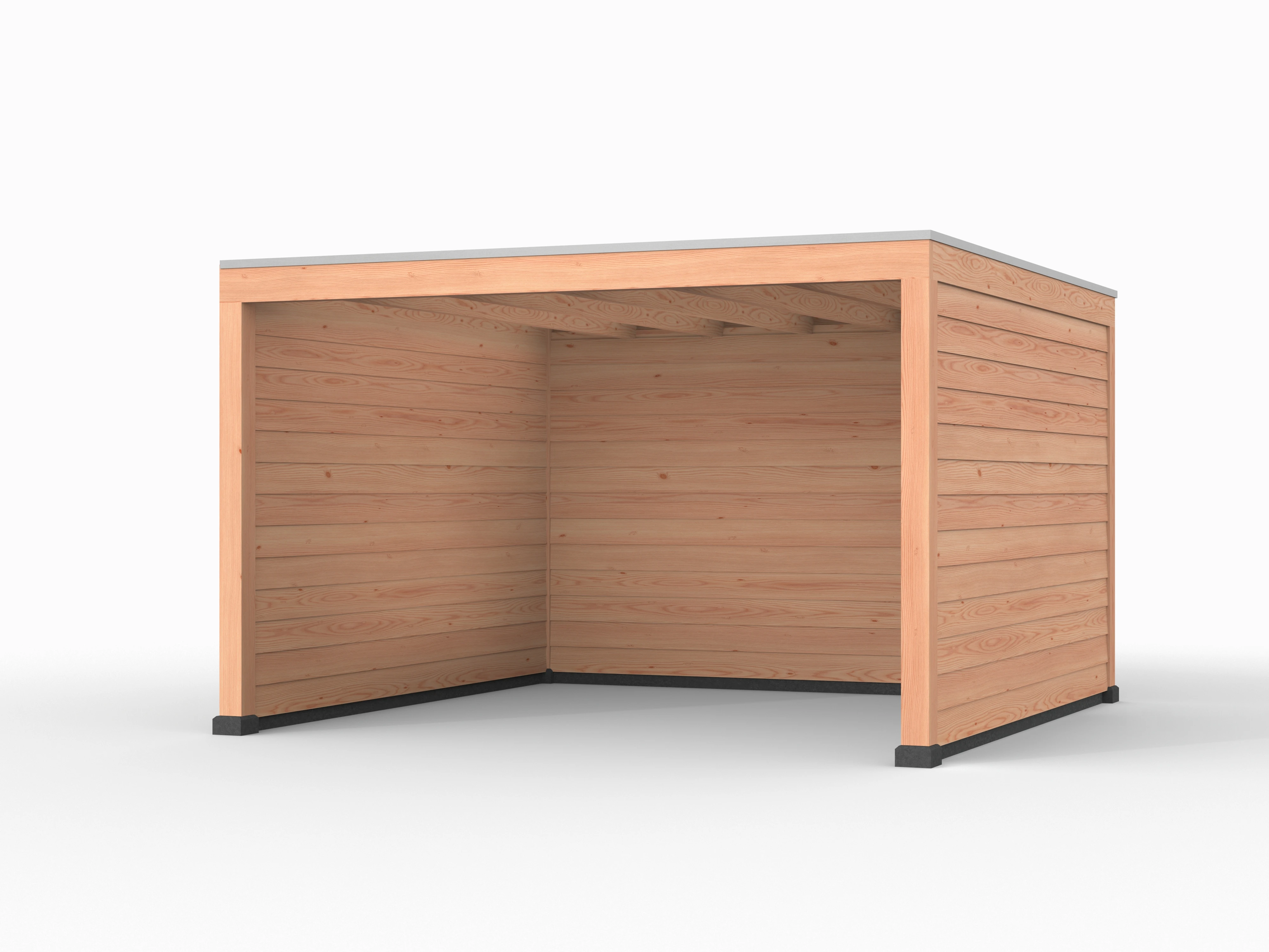 Douglas overkapping, 400 x 400, met achterwand en twee zijwanden, Westwood Elegant - Afbeelding 1